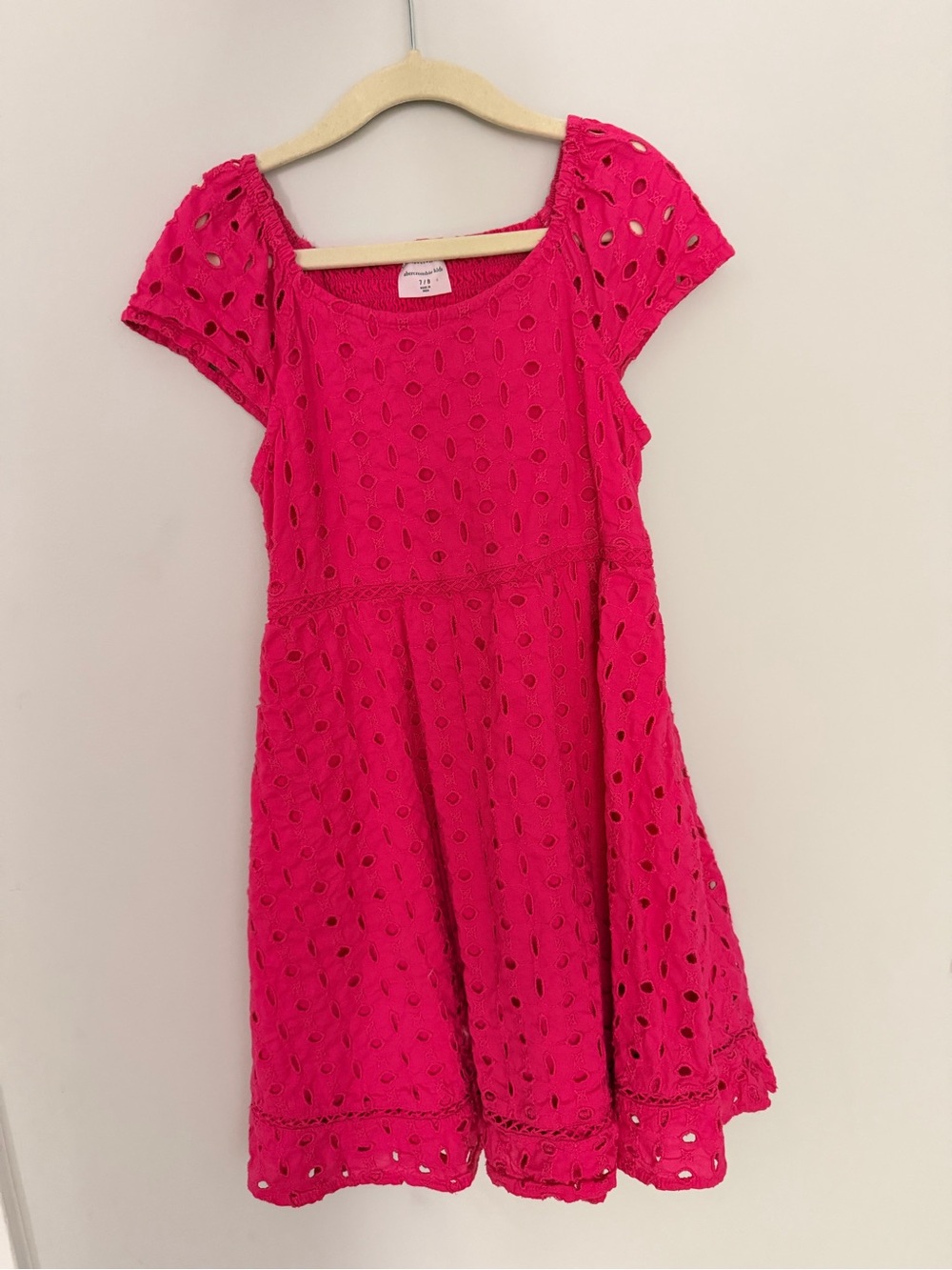 abercrombie kids Hot Pink Eyelet A-Line Dress